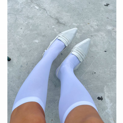 Nylon knee socks